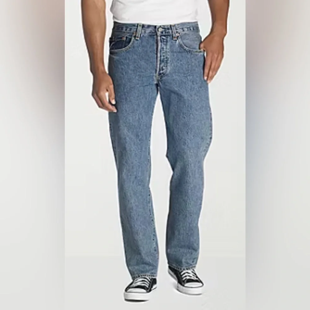 Levi’s men’s 501 md wsh straight leg mid rise button fly jns 32 grunge
